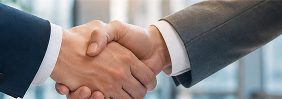 Handshake representing core values